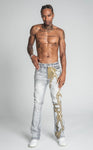 GOLD THUNDER STACK DENIM JEANS